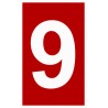Zīme Cipars "0 - 9",  5x8 cm