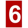 Zīme Cipars "0 - 9",  5x8 cm