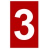 Zīme Cipars "0 - 9",  5x8 cm
